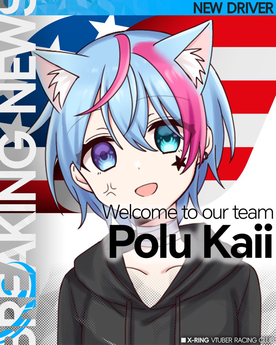 X_RingVRC's tweet photo. <NEW DRIVERS ANNOUNCEMENT>

X-Ring welcomes another 3 racing vtubers!

@KaiiPolu 🇺🇸
Liu Zhixiao 🇨🇳
Littleboluo 🇨🇳

Please give them the warmest welcome and stay tuned for future races!

#XRingSpirits https://t.co/o5O61GPNNk
