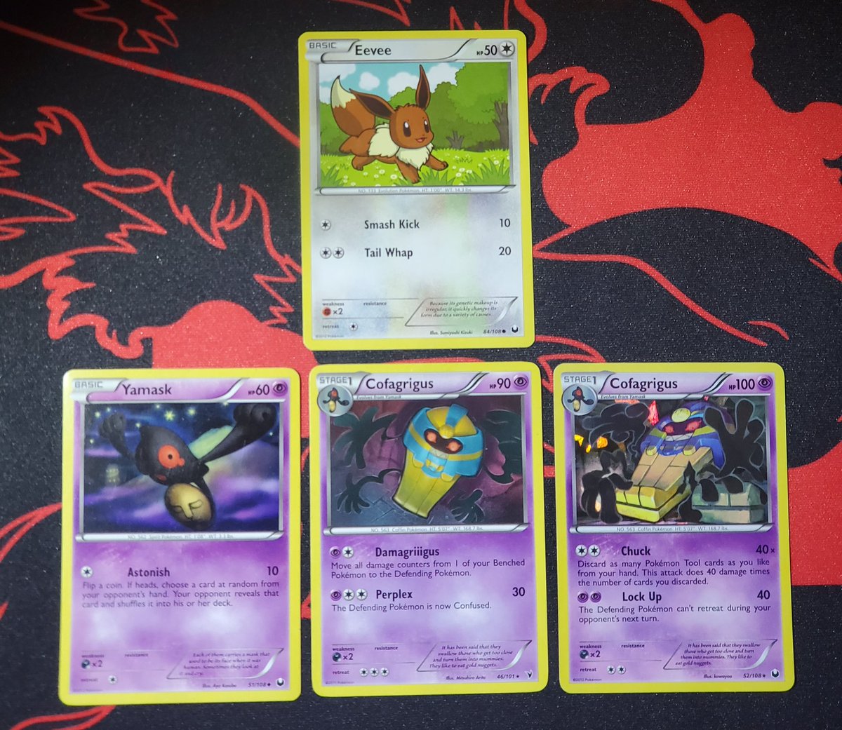 🔥Dark explorer Giveaway🔥
To enter the giveaway away please do the following as listed below💯
💥-Follow <a href="/CBCollectors/">Cardboard Collectors</a> 💥
💥-tag 2 friend💥
💥- like and repost💥
Giveaway will end 4/24
Cofagrigus holo evo line and Eevee
Goodluck everyone!