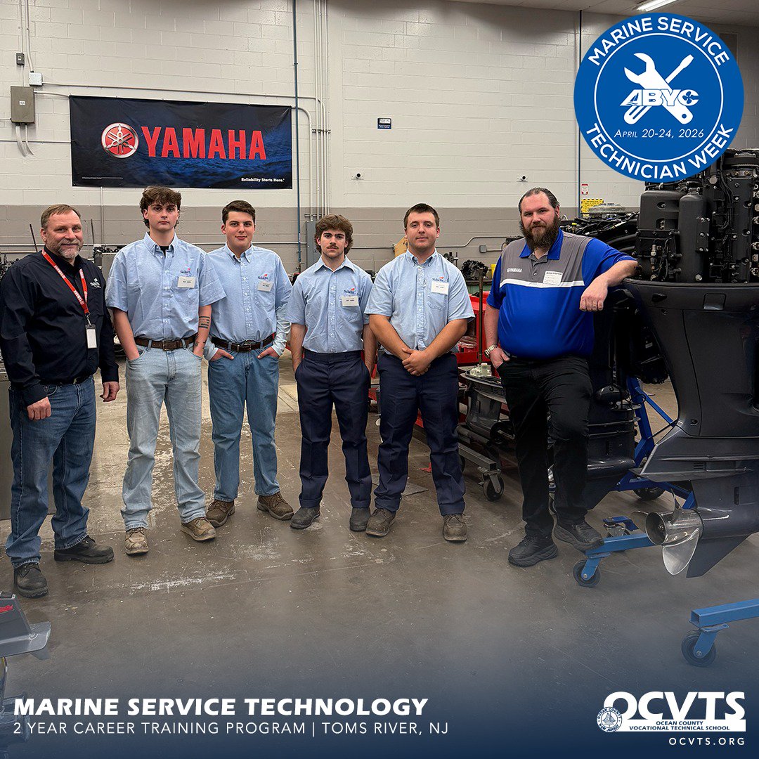 OCVTS's tweet photo. Let Celebrate Marine Service Technician Week (April 20-24, 2026)🌊 ⚓️! SHOUT-OUT to Rob Berenwick, Marine Service Instructor @OCVTS ! Your commitment to training future marine  mechanics has made a lasting impact in the boat mechanic industry. @ABYC_BoatSafety https://t.co/CBtI4xpwWo