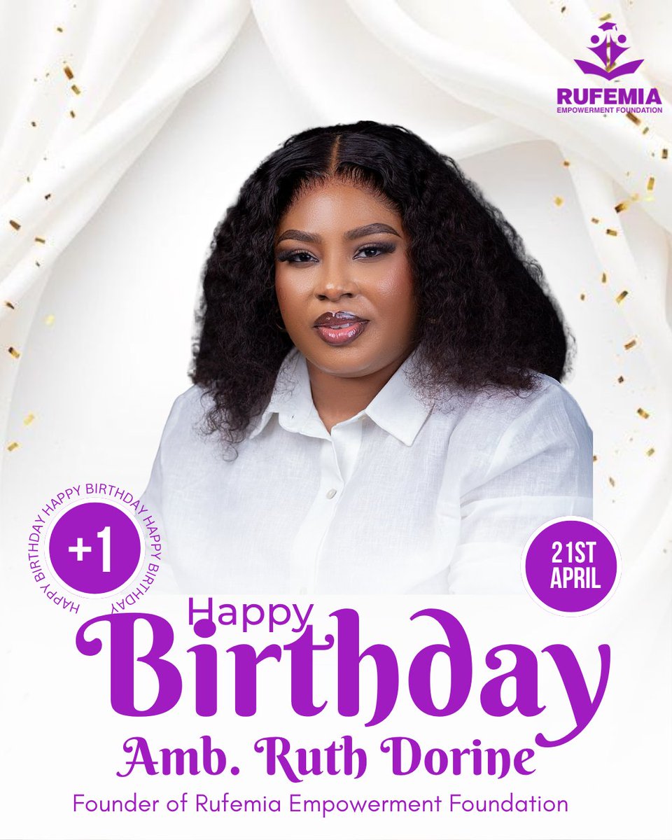 RufemiaNGO's tweet image. Happy Birthday to the Founder of Rufemia Empowerment Foundation 🎉

A true force for impact empowering lives, building skills, and transforming communities.

Wishing you more grace, more growth, and greater impact ahead ✨

#HappyBirthday #Impact #Empowerment #Leadership