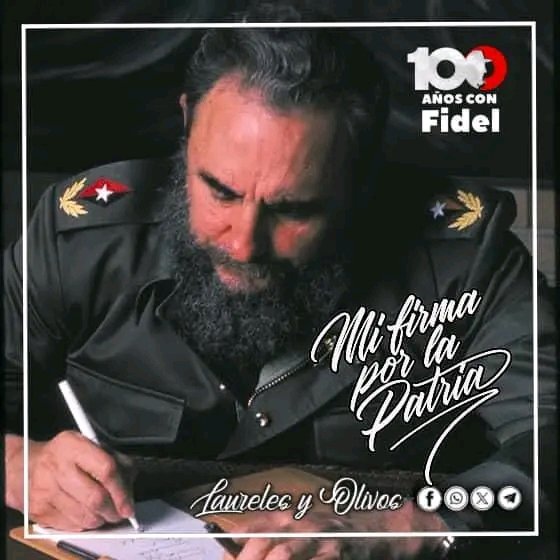 YaritzaCreach's tweet photo. Con la fuerza de la unidad y la certeza de nuestros valores, avancemos juntos, porque servir a la Patria es servir al pueblo, y servir al pueblo es servir a la Revolución.
#100AñosConFidel 
#MiFirmaPorLaPatria https://t.co/9wmnX32fA2