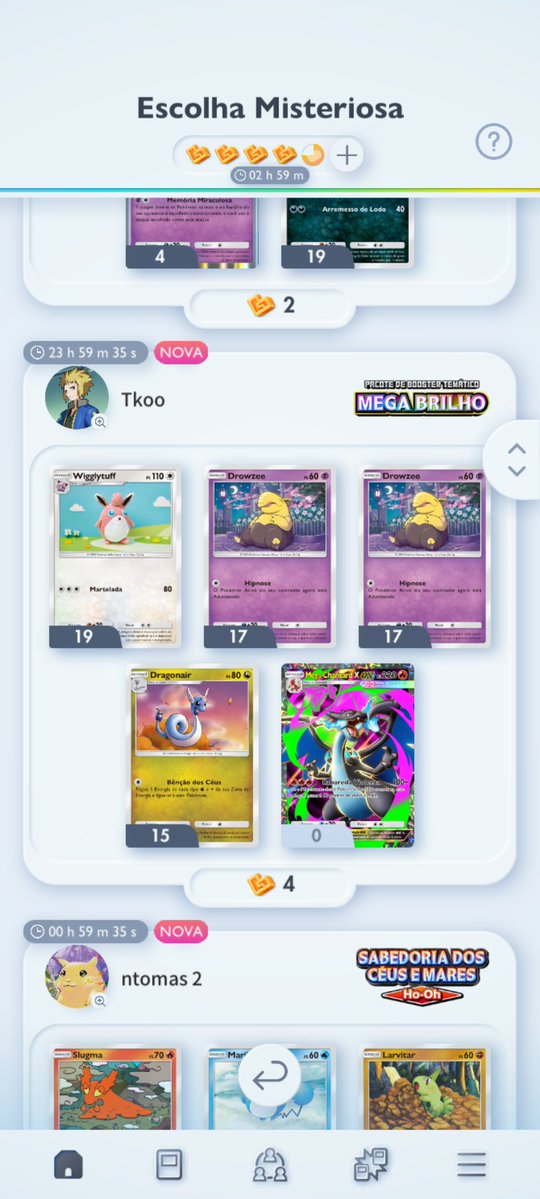 FanTcgPocketBr's tweet image. 🔥🔥 O fogo do dragão! Outra vez apareceu esse Mega Charizard FA na escolha 24 Horas, dessa vez ele não escapou!! 

#PokemonTCGPocket