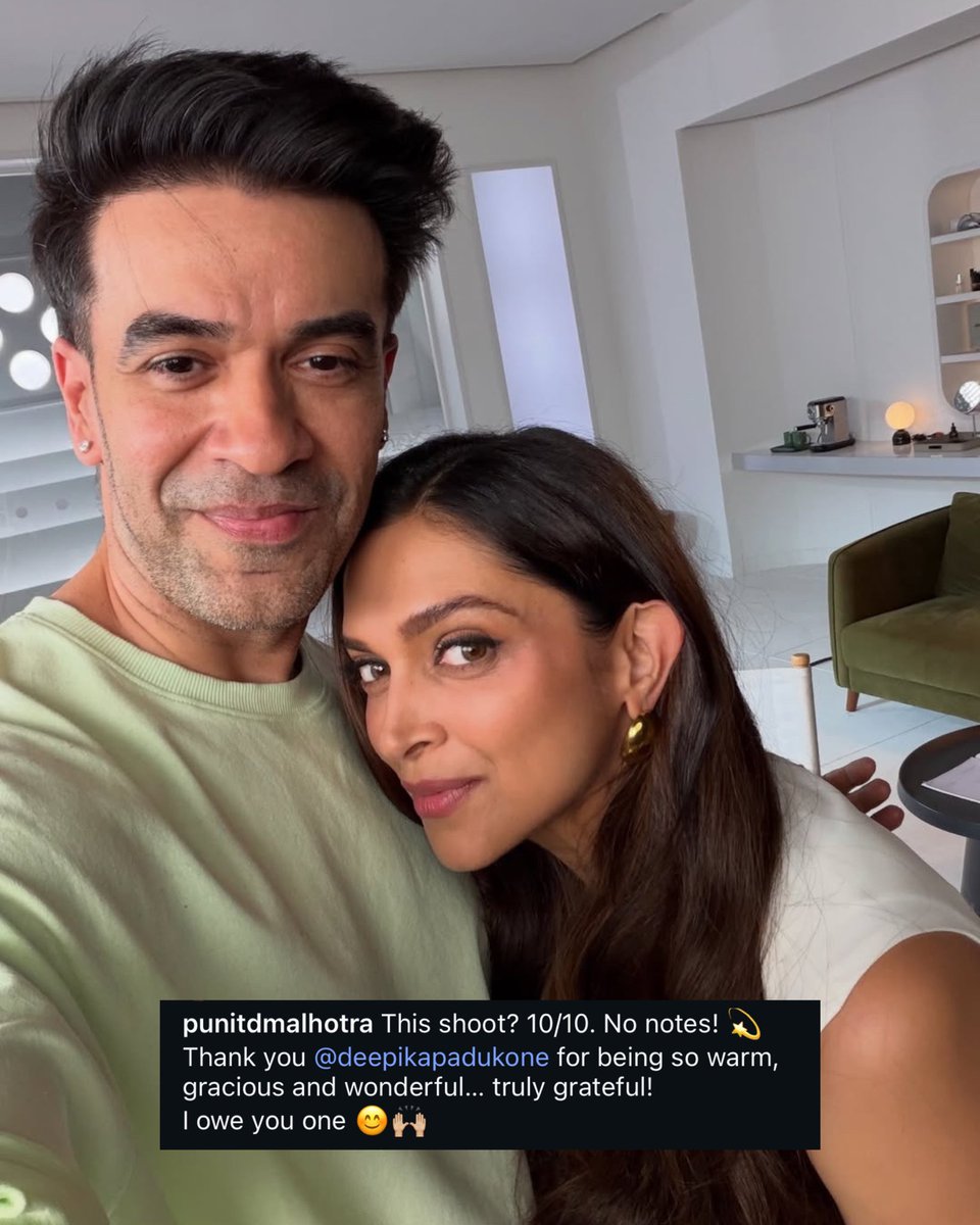 IIFA's tweet image. Mom-to-be Deepika Padukone stays busy and glowing on set, shooting with director Punit Malhotra ✨

#IIFA #Bollywood #DeepikaPadukone #PunitMalhotra

PC: Punit Malhotra