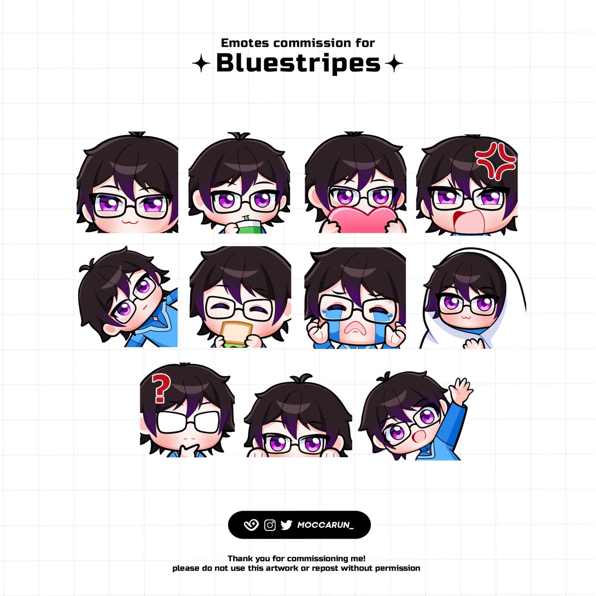 Moccarun_'s tweet image. I'm mocca, an artist who enjoys drawing emotes and anime-style character art, especially for VTubers and streamers ✨

Thank you for stopping by!

#PortofolioDay #Vtuber