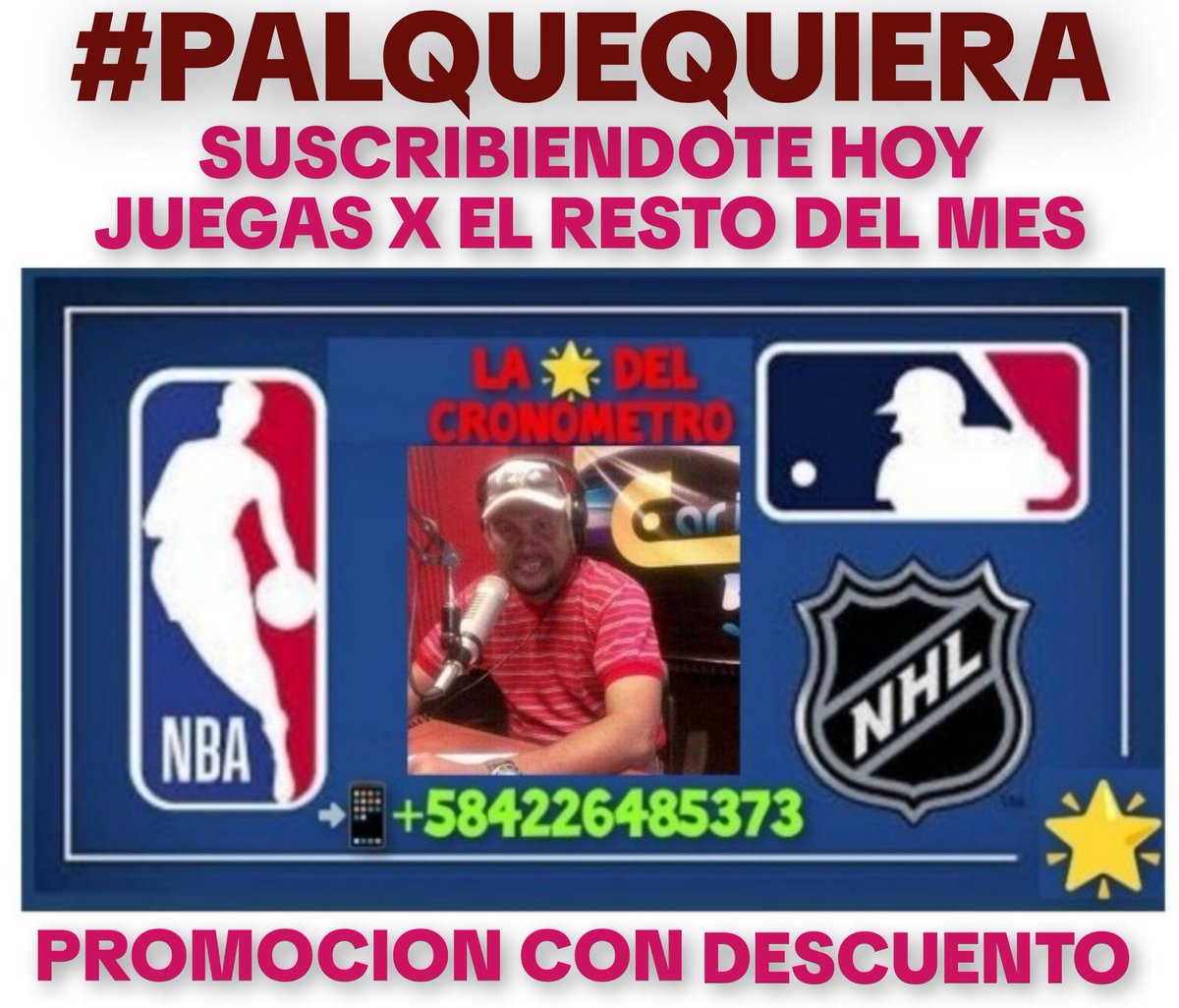 PabloJota27's tweet photo. #PICKSMARTES21

⚾CLEVELAND
⚾MIAMI ⬆️ 8
⚾ATLANTA
⚾BOSTON ⬆️ 8.
⚾METS
⚾CUBS
⚾PIRATAS RL +1.5
⚾SEATTLE ⬆️ 7.5
⚾ARIZONA
⚾DODGERS

🏀BOSTON RL -12.5
🏀SPURS RL -10.5

🏒TAMPA BAY
🏒BOSTON RL +1.5
🏒LA KINGS RL +1.5

#SUSCRIPCIONVIP 📲+584226485373 Vía WhatsApp-Telegram https://t.co/Syw9t9tAD5