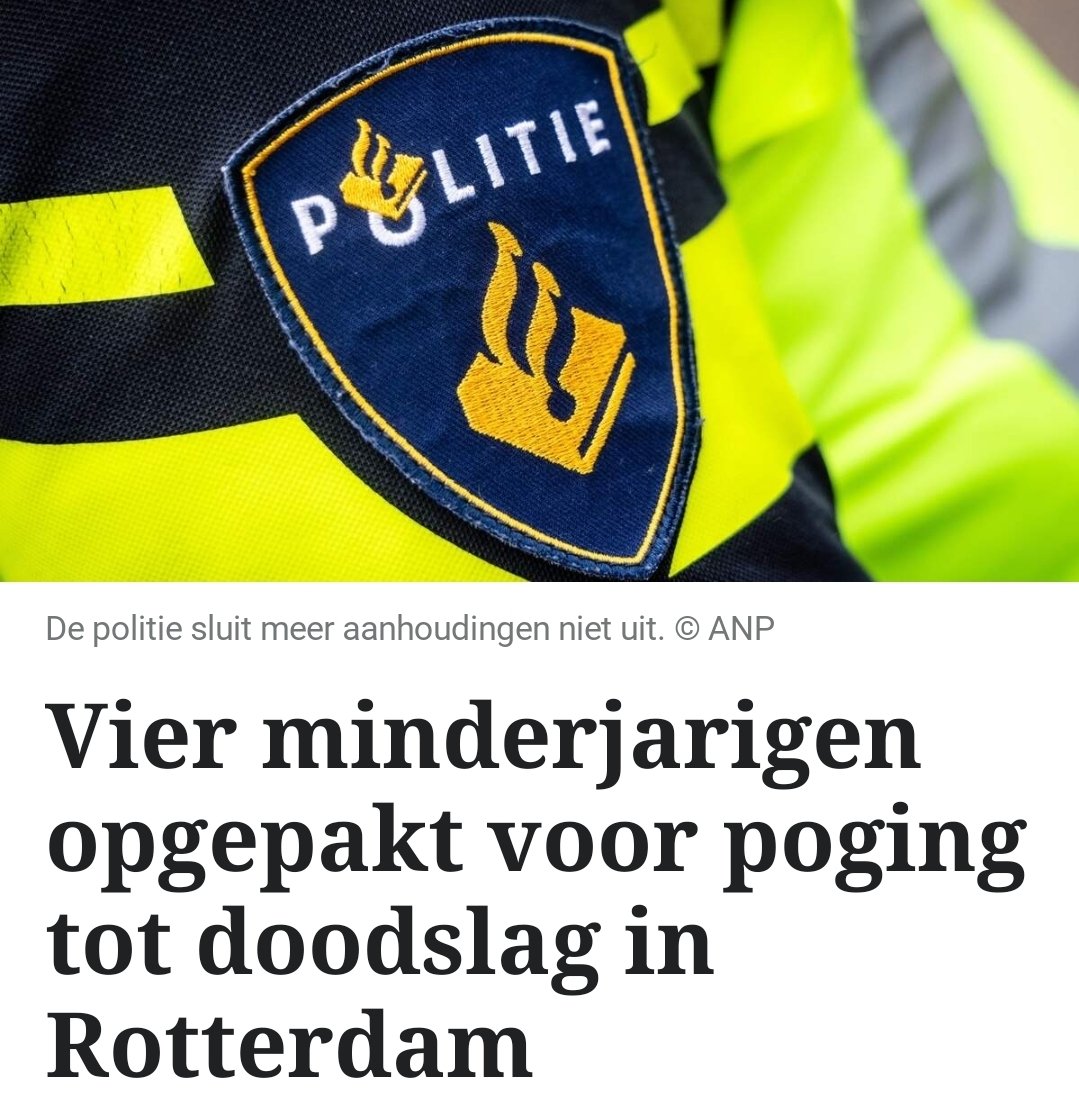 maartenbrink's tweet image. De #politie heeft vier minderjarige jongens aangehouden die verdacht worden van openlijke geweldpleging en poging tot #doodslag. Ze zouden betrokken zijn geweest bij een zware mishandeling in #Rotterdam. 

telegraaf.nl/binnenland/vie…