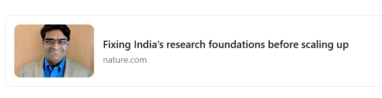 ANRFIndia's tweet image. Dr. @shivkuma_k, CEO, #ANRFIndia, in a recent interaction with @NatureInd, shares insights on ANRF’s catalytic role on developing a faster and more responsive grant mechanisms, scaling mission-mode initiatives, strengthening collaboration across institutions, and more.