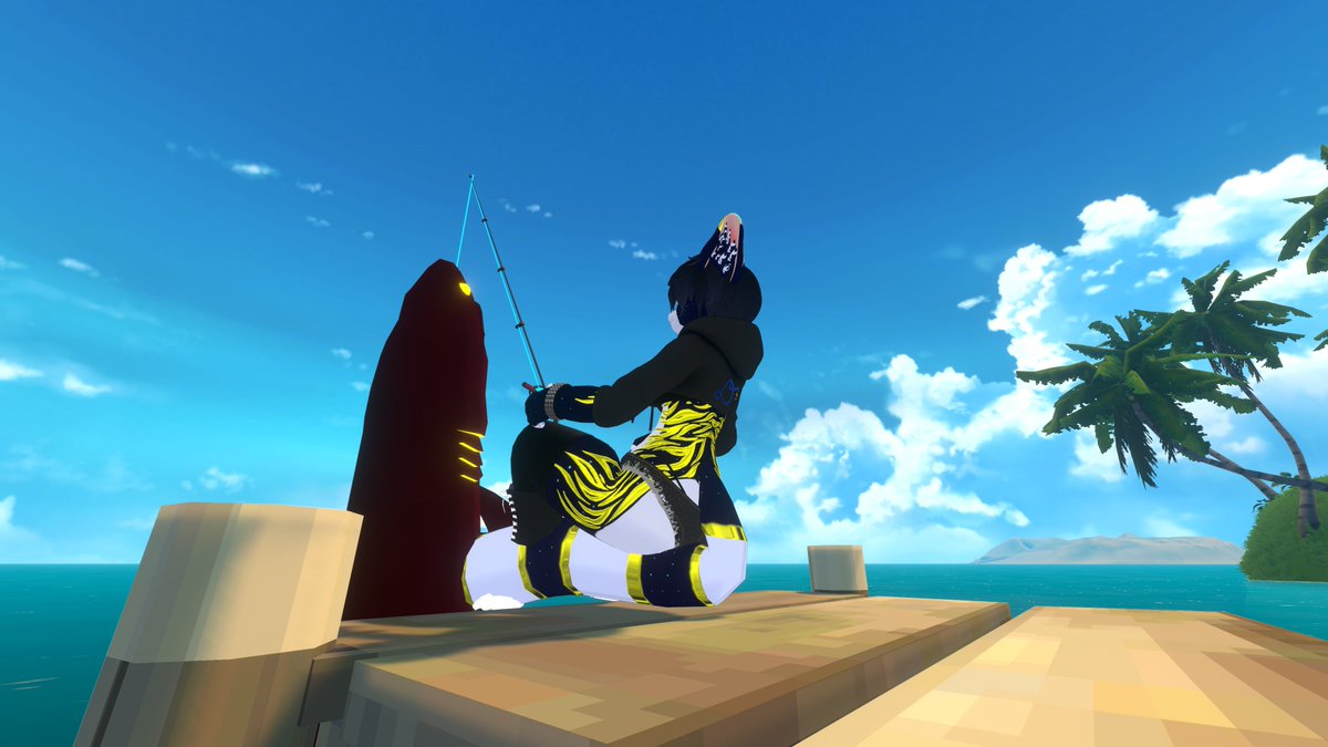 D0Herritt's tweet image. Come fish with me.
#VirtualPhotography #FishGame #VRChat
Fishing world created by Godfall, Avi model created by @bratbun3D (Texture work done by me)