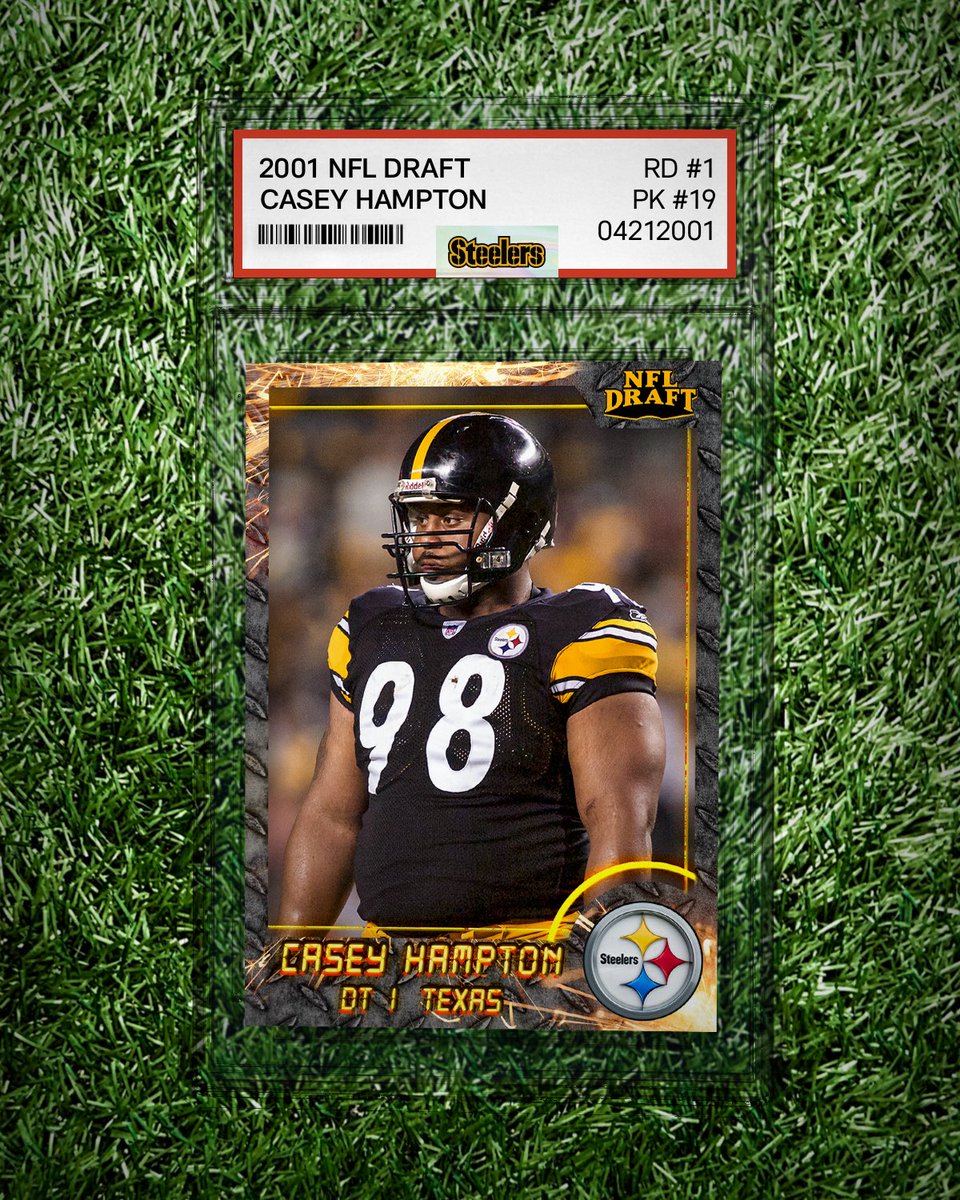 SteelersHistory's tweet photo. OTD in 2001, we drafted Casey Hampton 19th overall.

📝: https://t.co/O9ZmHcm9E2 https://t.co/7e9ZRGOKgB
