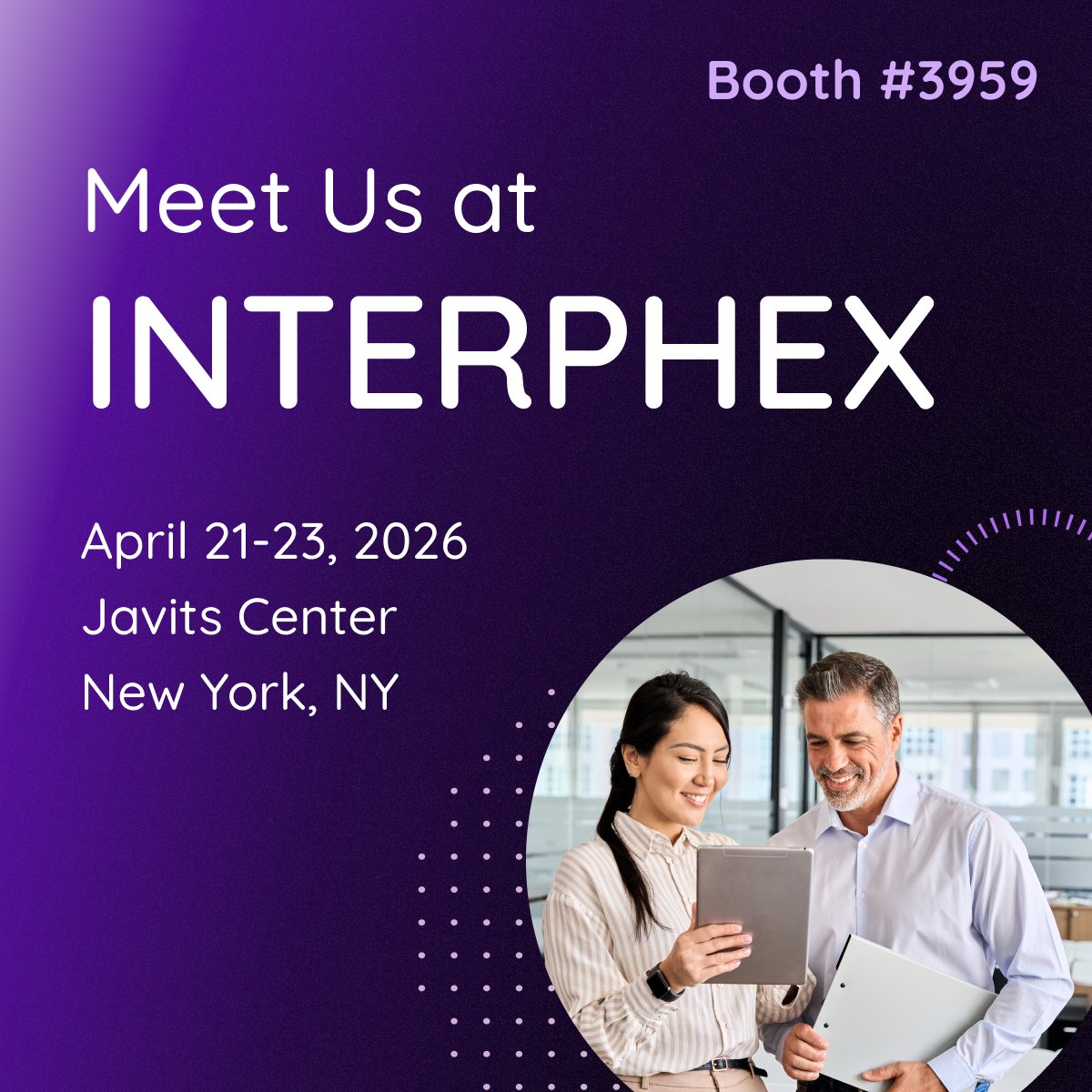 We're LIVE at INTERPHEX! 

Stop by Booth #3959 TODAY to connect with our team, snag some swag, and see firsthand how AI is transforming quality and compliance for pharma and biotech leaders.