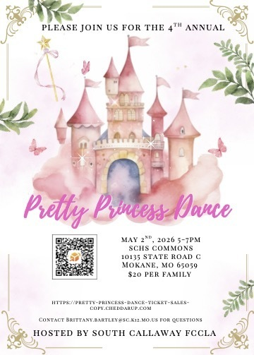 SC_Bulldog's tweet photo. SC FCCLA hosting 4th Annual Pretty Princess Dance
May 2, 2026
5-7pm
SCHS Commons
See flyer for more details! https://t.co/4athJdnpKW