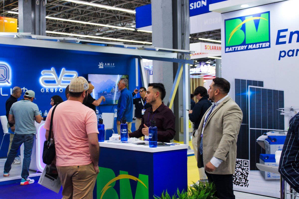 BatteryMasterMX's tweet image. Redefiniendo el futuro de la energía en RE+ México 2026 🚀⚡️. La innovación no se detiene y nosotros tampoco. ¡Battery Master presente en Expo Guadalajara! 🔋🔝

#Networking #REPlus2026 #Renewables #BatteryMaster #BusinessGrowth #EnergyStorage #LiderazgoIndustrial