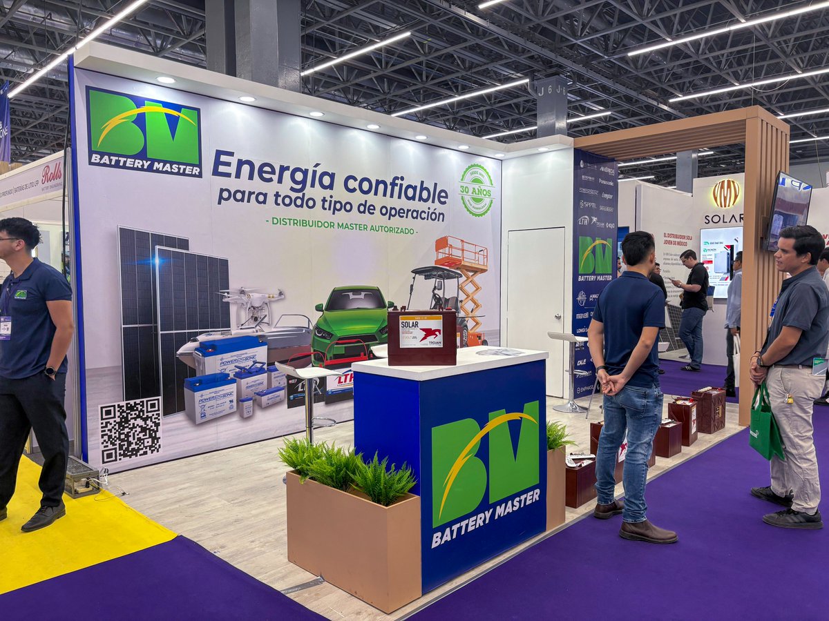 BatteryMasterMX's tweet image. Redefiniendo el futuro de la energía en RE+ México 2026 🚀⚡️. La innovación no se detiene y nosotros tampoco. ¡Battery Master presente en Expo Guadalajara! 🔋🔝

#Networking #REPlus2026 #Renewables #BatteryMaster #BusinessGrowth #EnergyStorage #LiderazgoIndustrial