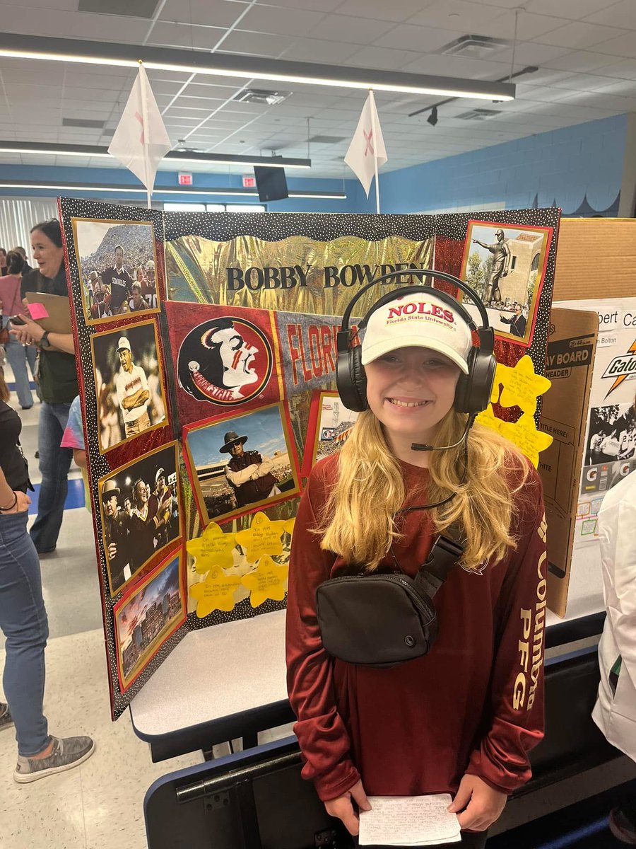 Throwback to 3 years ago when Tatum did her presentation about the greatest of all time - Bobby Bowden.