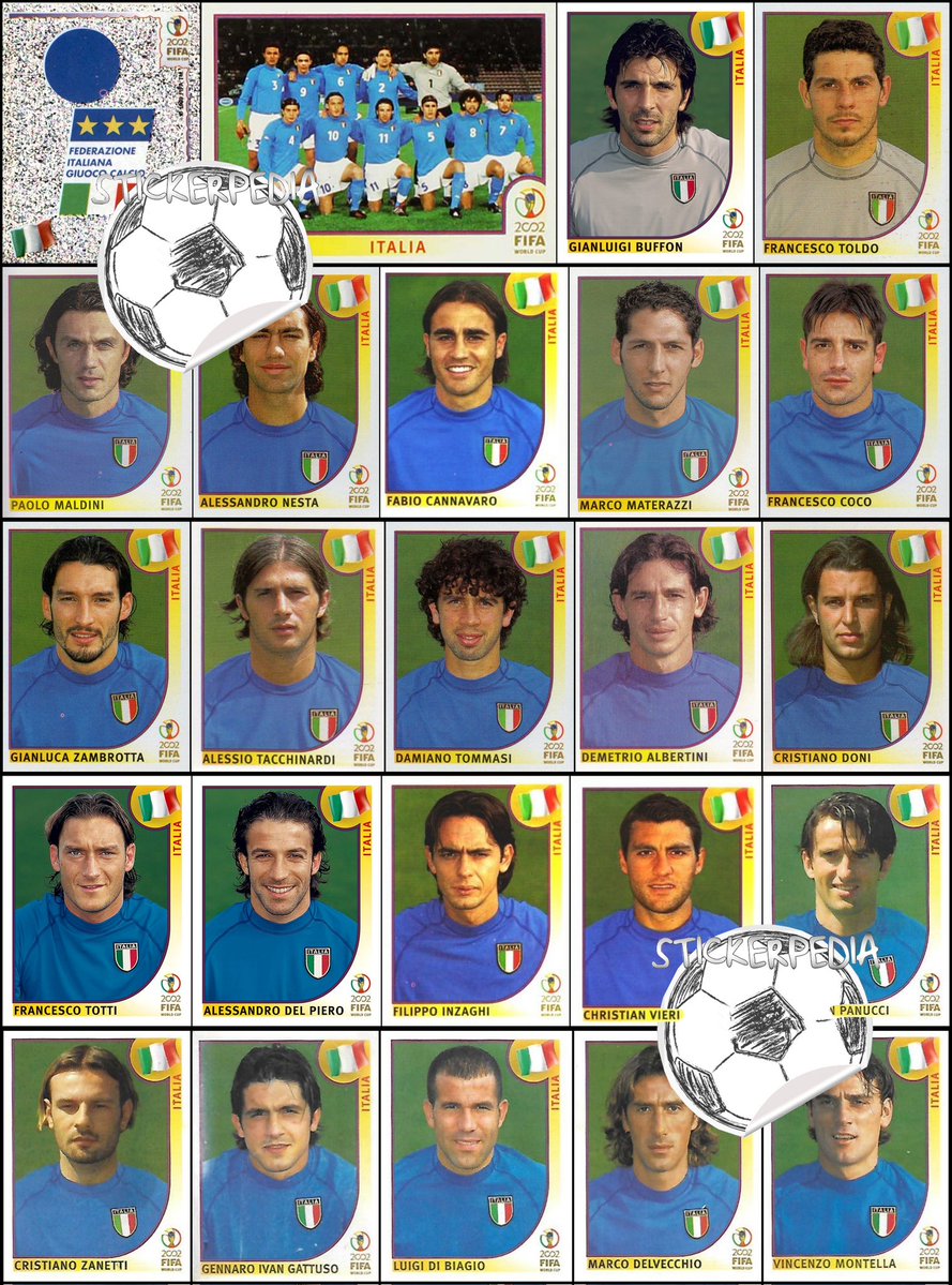 Stickerpedia1's tweet image. Italia WC 2002 #panini