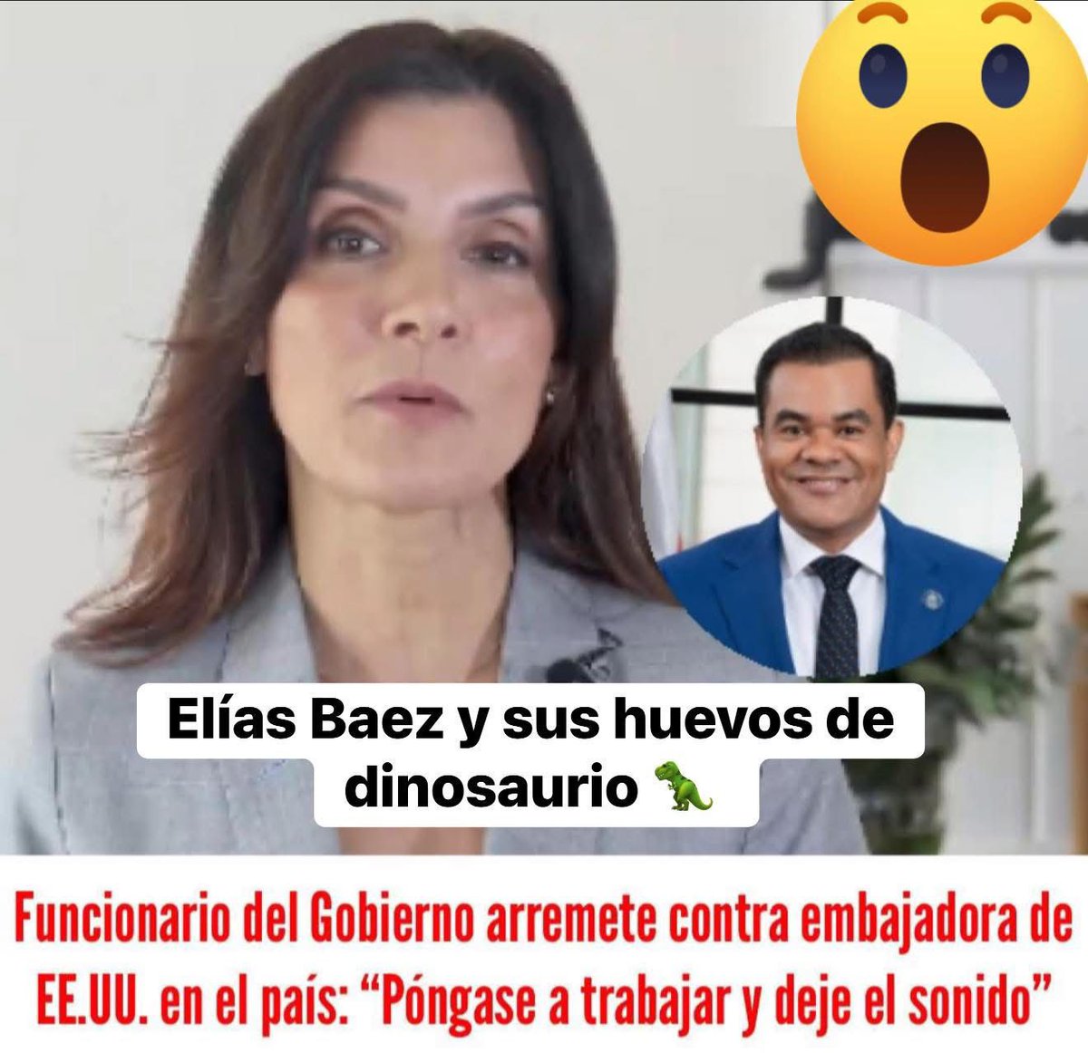 Una falta de respeto lo de parte de Elias Baez (@eliasbaezd), director de la DIGEAPSS, al mandar a la Embajada de los Estados Unidos en República Dominicana “ponerse a trabajar” Leah Campos (<a href="/AmbLeahCampos/">Ambassador Leah Campos</a>). La diplomacia se maneja con respeto, no con criticas fuera de lugar 🤦‍♀️