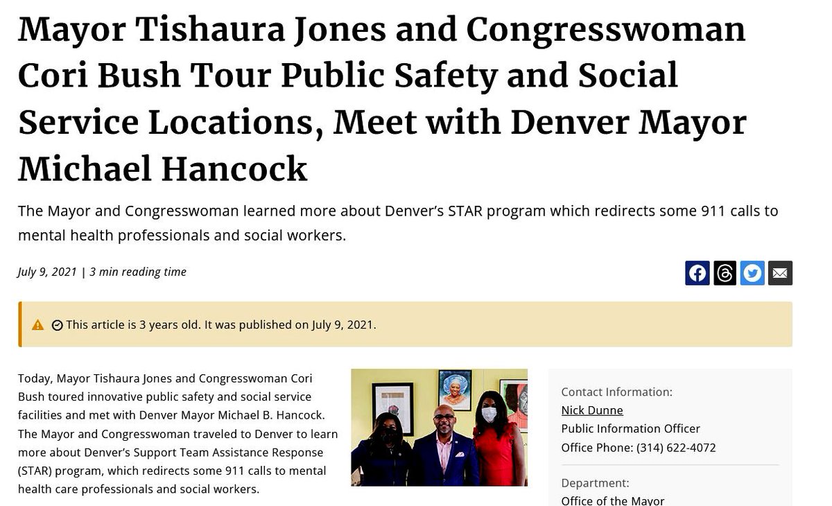 0708America's tweet photo. 💥Remember this taxpayer funded "de fund police" trip by former St.Louis Mayor Tishaura Jones and Wack-job activist Cori Bush-
@JaneDueker Wonder if Virvus went too? Former Mayor of Colorado is under investigation for city contract scams and sexual harassment (sound familiar?) https://t.co/z0Kd30gFnM
