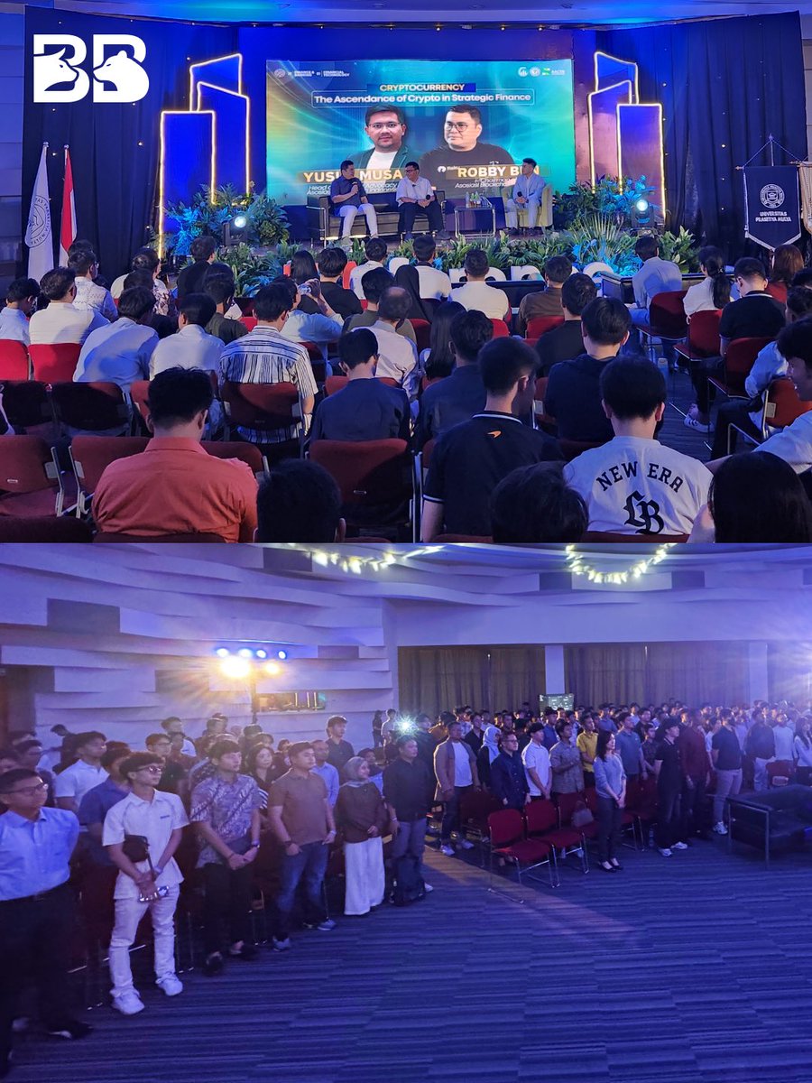 bullandbear_id's tweet image. 🚀 FinFerence 2026: kripto kini jadi bagian inti sistem keuangan global, bukan sekadar spekulasi. 👀 #Crypto #Education #Event #Finference2026