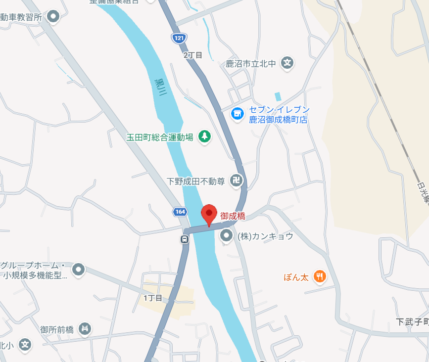 nmaiyasan's tweet photo. 今日の12時11分頃、

鹿沼市の武子工業団地～御成橋周辺で
熊（親１頭、子２頭）の目撃情報があったんだけど

ビバホーム鹿沼店のすぐ北、これ市街地じゃないの、、 https://t.co/OcuARCG5vI