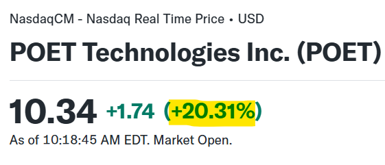 satoritrade's tweet image. $POET  breaks out to multiyear highs 📈👀

#AI #DataCenter $NVDA $MRVL $GOOGL $AMZN $LITE $AAOI $CLS $CIEN $ALAB $CRDO $LWLG
