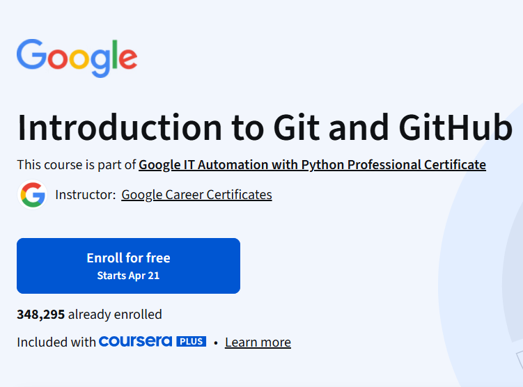 Introduction to Git and GitHub by Google 

clcoding.com/2024/02/introd…