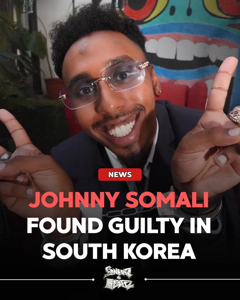 SneakzandBeatz's tweet image. Big verdict just dropped 🚨

After months of controversy and viral moments, Johnny Somali has officially been found guilty in South Korea

#JohnnySomali #BreakingNews #ViralNews #Trending