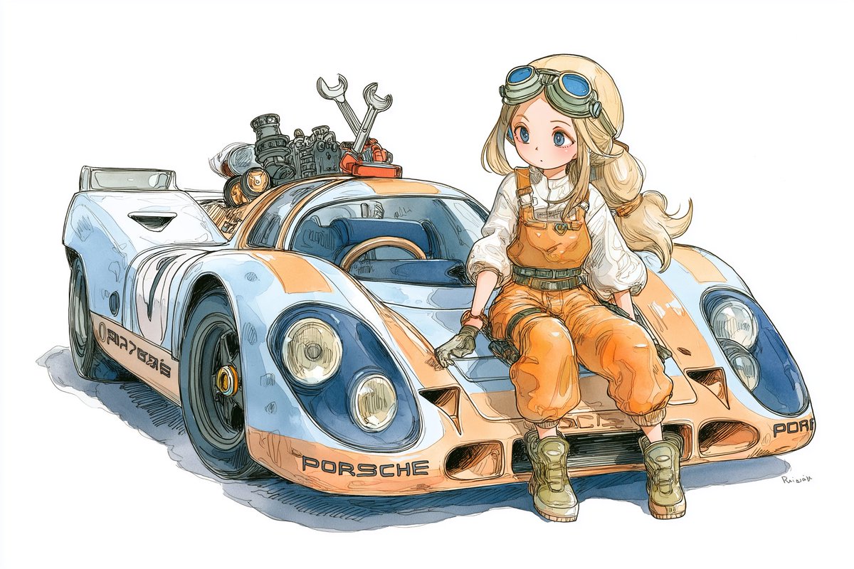 Fulvia1963HF's tweet image. mechanic

車の上にガラクタのせるなw

#AIイラスト
#mechanic
#車

917っぽいのできた。
ガルフカラーいいですよねー