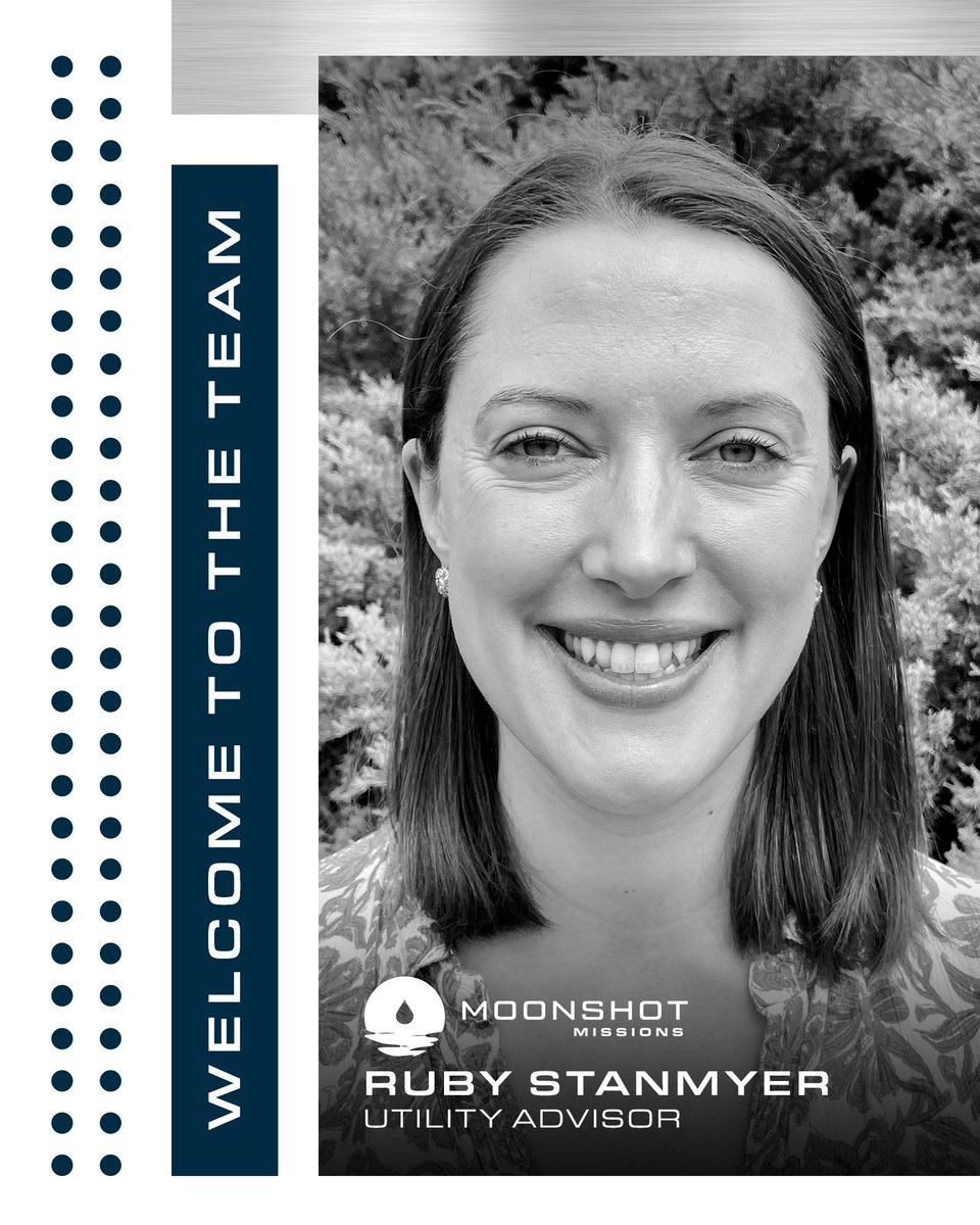 MoonshotWater's tweet image. Moonshot Missions is excited to welcome Ruby Stanmyer to the team as a #Utility Advisor! 

Ruby brings over five years of experience at the U.S. EPA, as well as work with the Peace Corps and National Park Service. 

Support the mission: 
🤝 moonshotmissions.org 

#MeetTheTeam