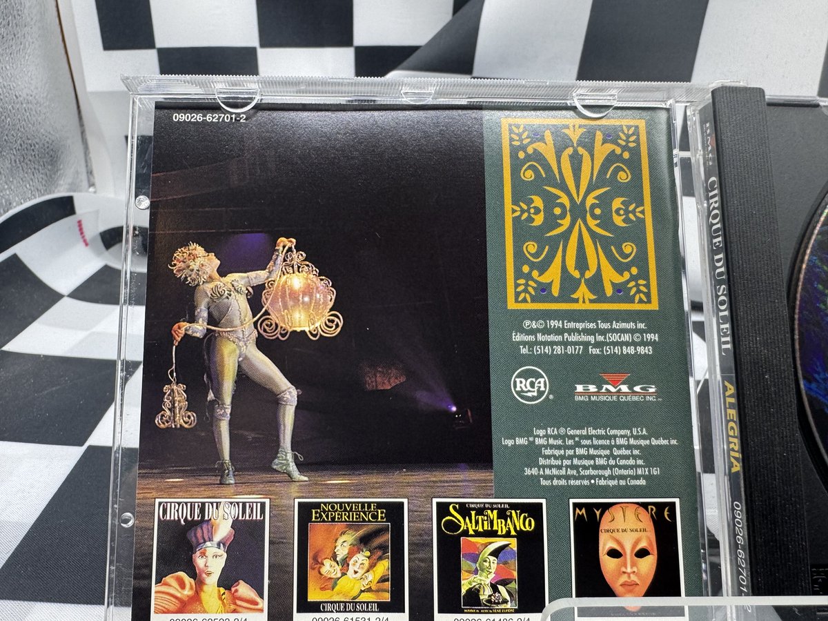WilliamJGraham's tweet image. Check out Alegría by Cirque du Soleil (CD, Sep-1994, RCA) ebay.us/m/Lcja11 #eBay via @eBay 
"Alegría" by Cirque du Soleil is a multicolored CD in a standard jewel case, featuring a 61-minute album of world music and soundtracks &amp;amp; musicals. Produced by Robbi Finkel, this