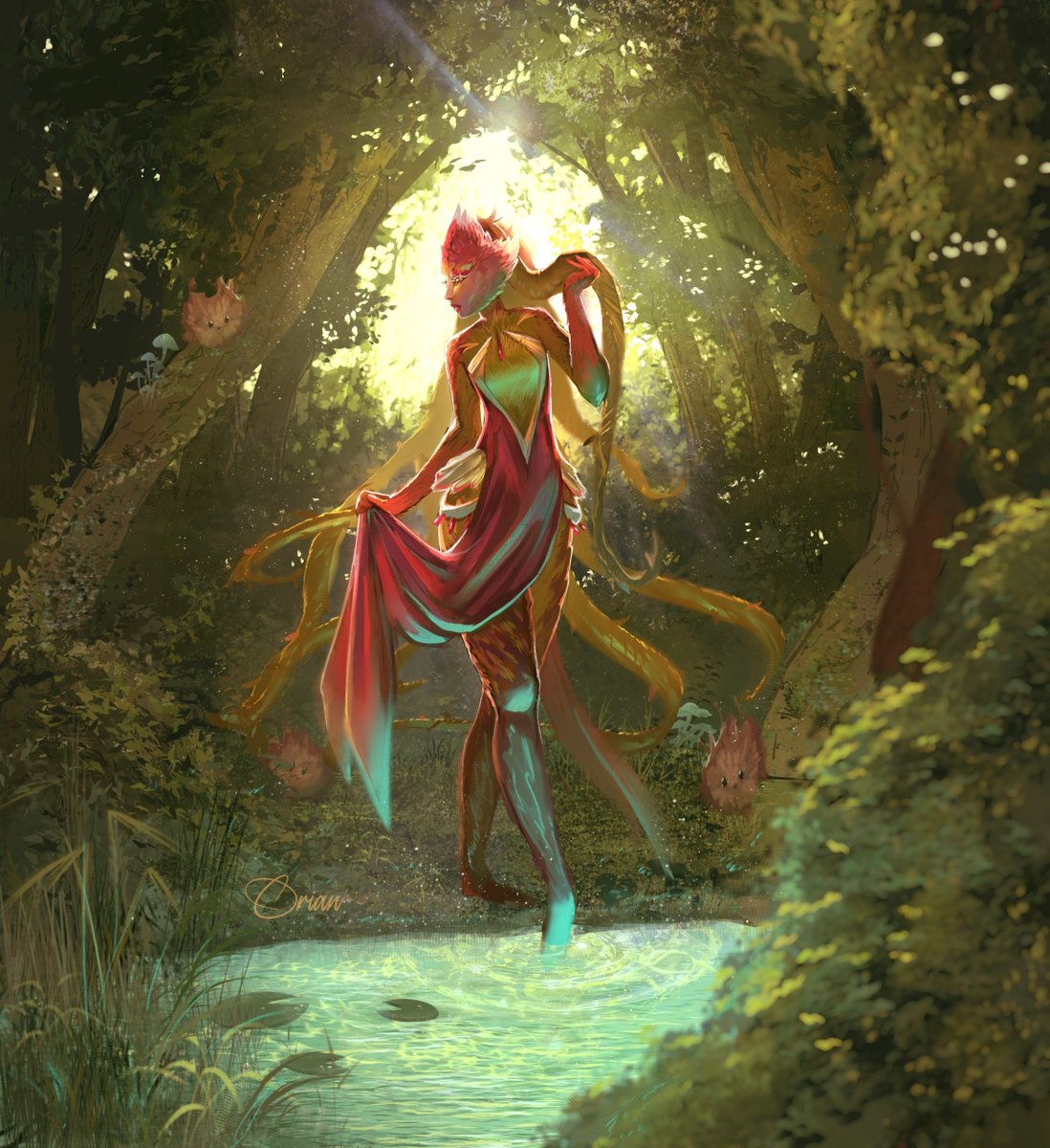 shhorian's tweet image. Art with my oc🍂

#pathfinder #dnd #art