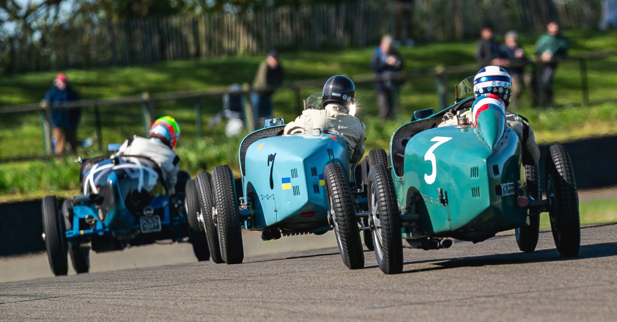 Bugatti's tweet image. Throwback to Goodwood Members Meeting 2026.

Racing heritage, unforgettable moments, and the unmistakable energy of the Members’ Meeting.

Born in 1948, revived in 2014 — still capturing the soul of motorsport today.

#BUGATTI #Goodwood