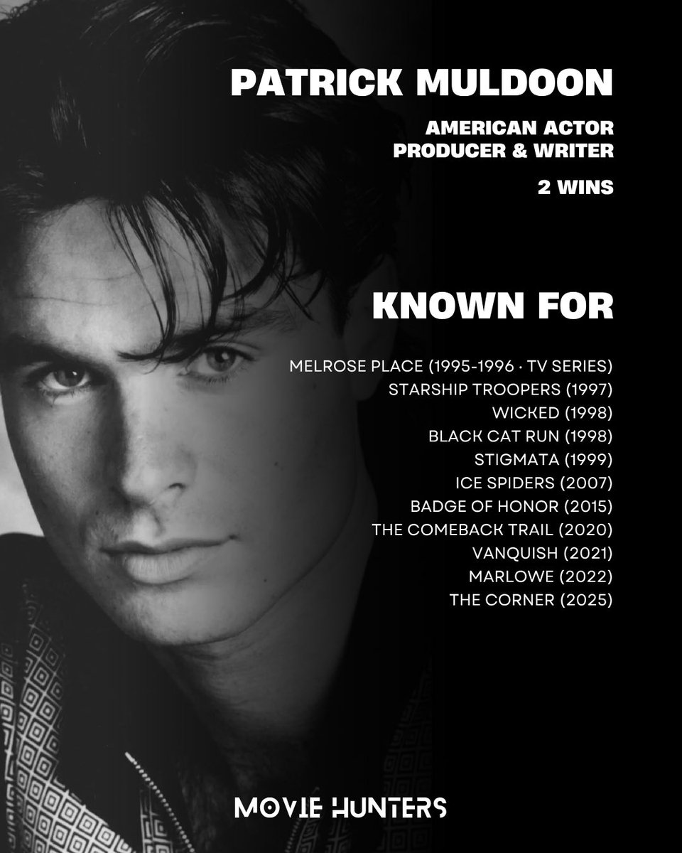 moviehunters01's tweet image. In memory of Patrick Muldoon (1968-2026)

American Actor, Producer &amp;amp; Writer

Born: September 27, 1968 · Los Angeles, California, USA
Died: April 19, 2026

#patrickmuldoon #rip #inmemoryof #moviehunters01