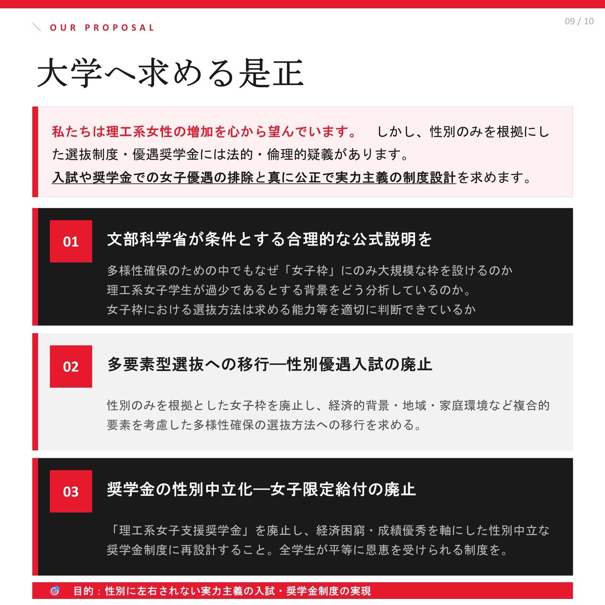 芝浦工業大学の入試制度と奨学金制度の公平性について考える学生有志の会 tweet media