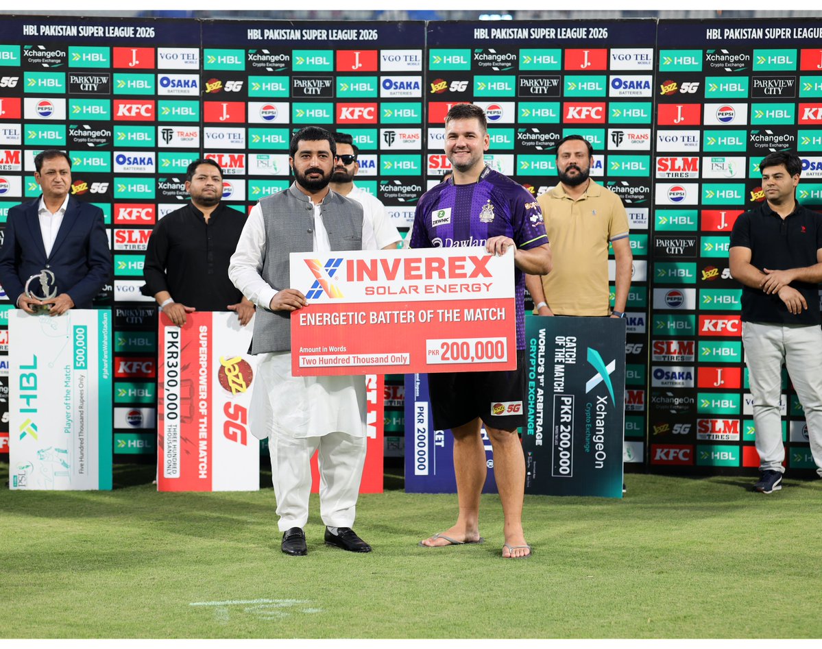 thePSLt20's tweet image. Glimpses from the post-match ceremony 📸

#HBLPSL11 | #NewEra | #LQvQG