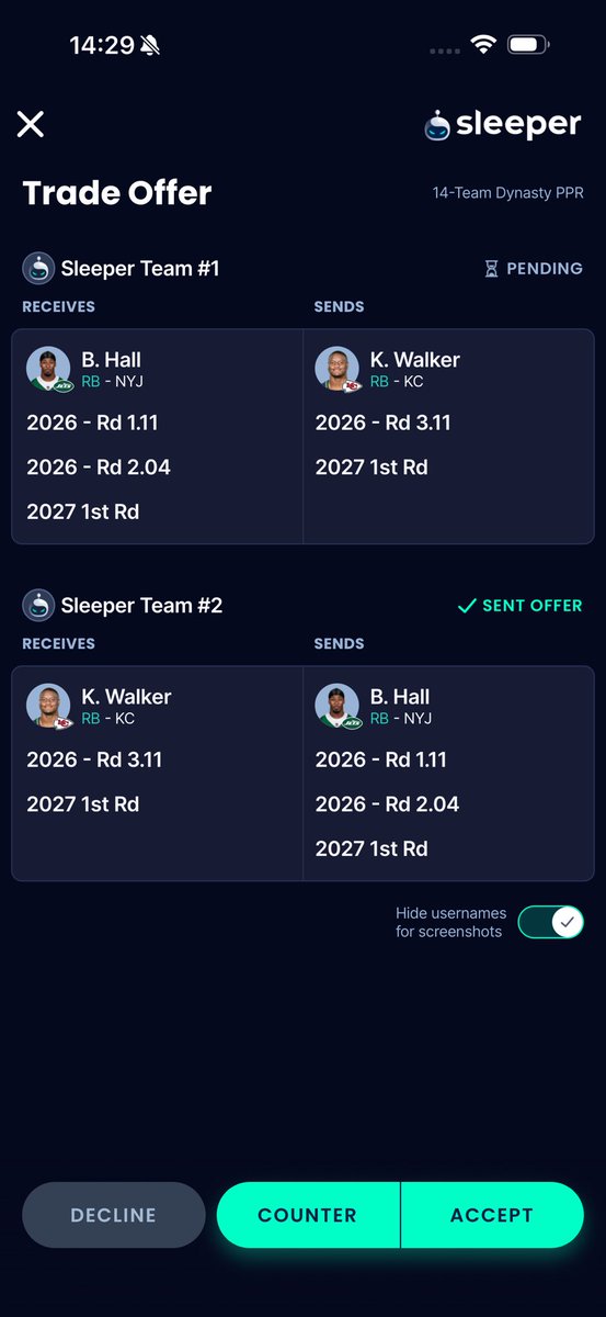 User40271519189's tweet photo. @FFDynastyTrades @FFDynastyTrades the 27 1st are probably in the 1.10-14 range with the Ken side likely slightly earlier https://t.co/yaaRsWzGx5
