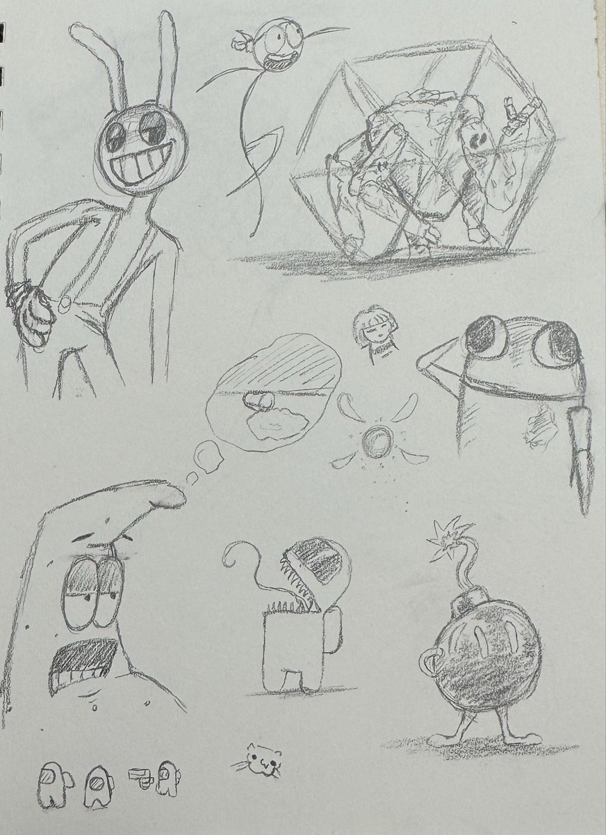 PygmiStudio's tweet image. Doodles while hanging with friends and helping at a fundraiser #doodleart #sketches