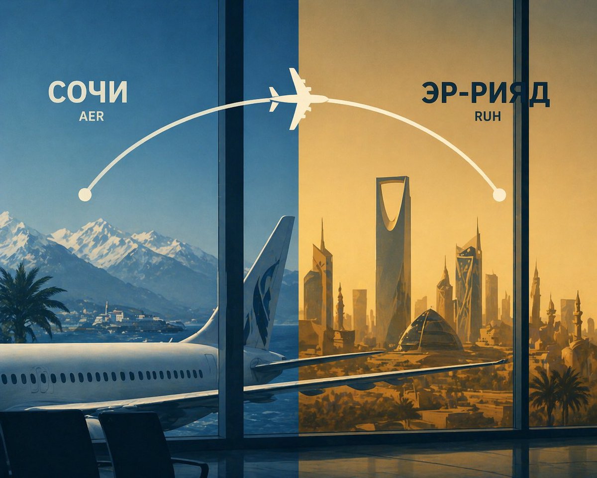 ✈️ Сочи — Эр-Рияд: прямые рейсы запускают в мае

С 14 мая 2026 года из Сочи откроется прямое авиасообщение с Эр-Риядом — столицей Саудовской Аравии.

• рейсы запускает авиакомпания «Азимут»
• первый вылет — 14 мая