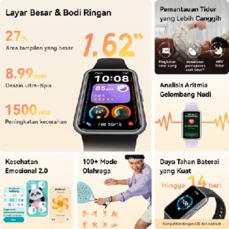 shshshaul's tweet image. Huawei Band 11, fiturnya udah sekelas Smartwatch! ✨

​Layar AMOLED-nya jernih, tracking tidur makin akurat, dan desainnya super slim. Cocok buat Android/iOS.

​Cek promonya: s.shopee.co.id/1BIaEtjI8Y

​#HuaweiBand11 #Smartband #RacunShopee #GadgetReview