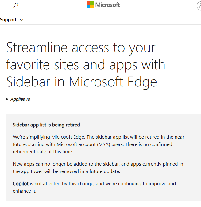 if sidebar gone, I'm not using edge anymore

it literally my sole reason using this bloated browser