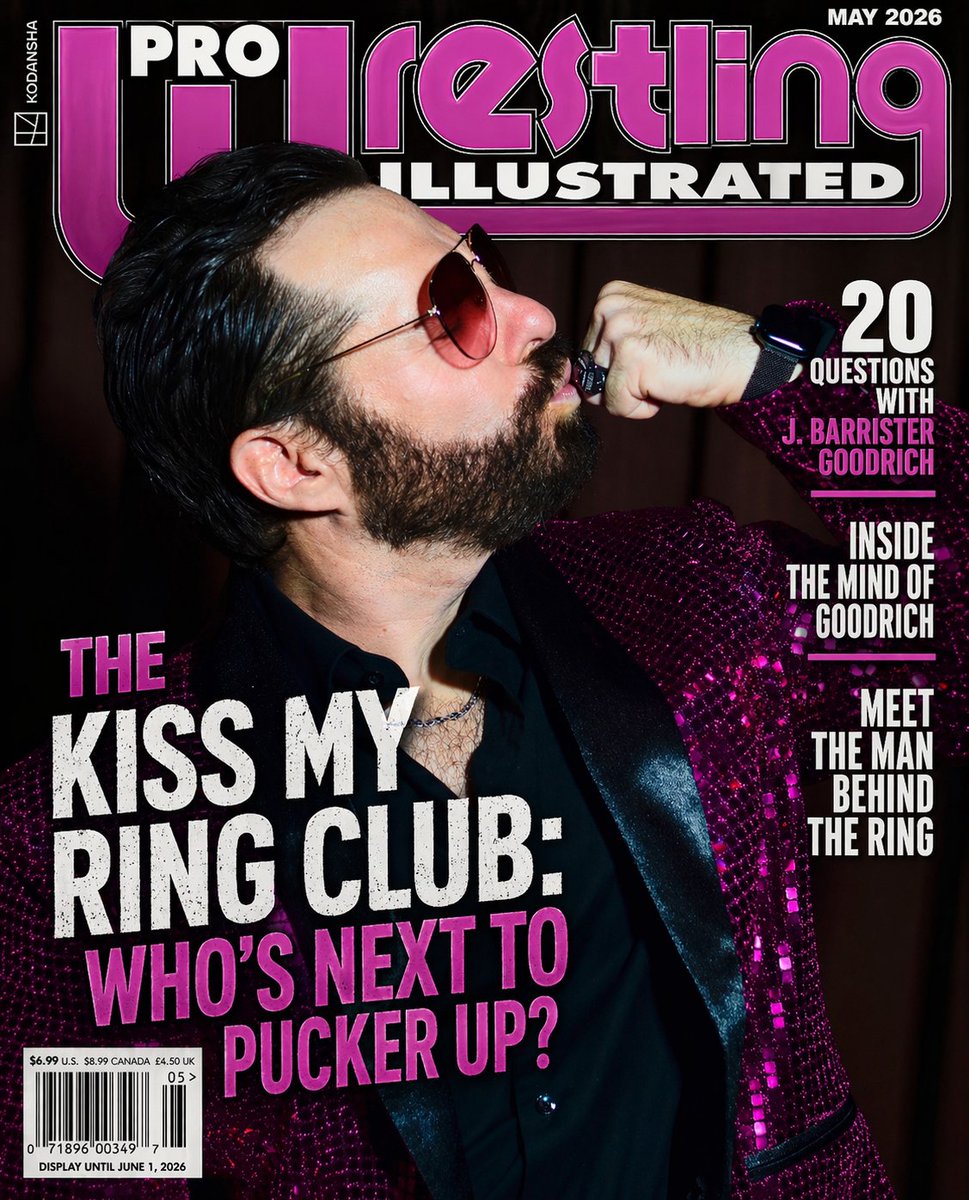 MrJBGoodrich's tweet photo. The J. Barrister Goodrich Kiss My Ring Club is now accepting new members. Who will be next to kiss the ring of the world's greatest pro wrestling general manager? https://t.co/peRHQ68FGt