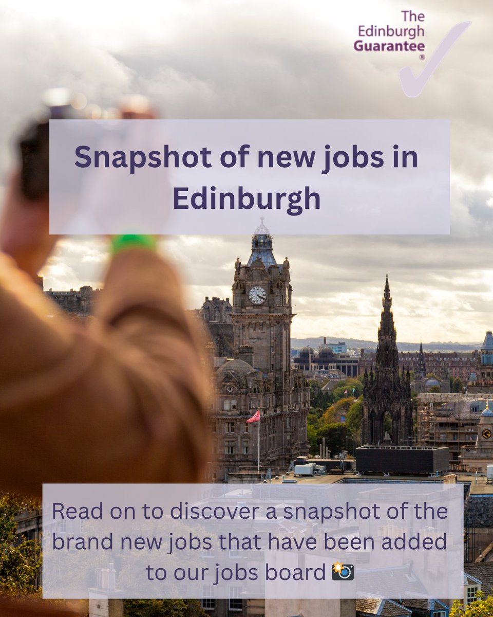 edinguarantee's tweet image. Read our post to see a 📸snapshot📸 of some brand new jobs that have been added to our jobs board!

For more information about these jobs, head to: 

edinburgh.gov.uk/blog/jobsboard

#EdinburghGuarantee #JobOpportunities #EdinburghJobs #EdinburghEmployment