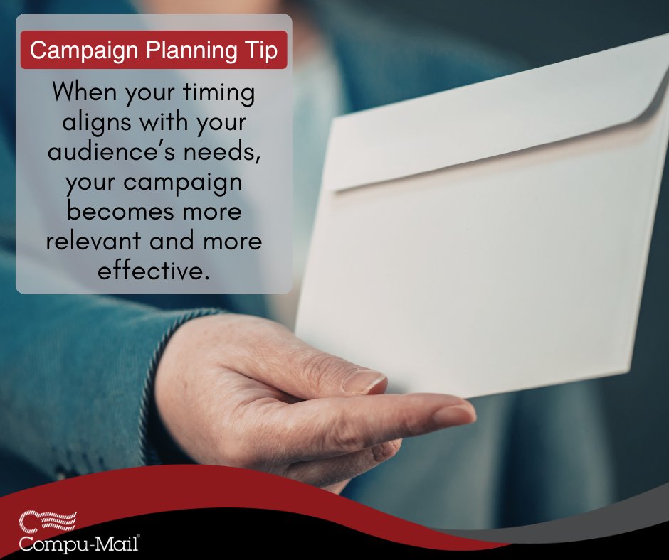 CompuMailLLC's tweet image. 📅 Campaign Planning Tip

Timing can make or break your campaign. Planning your mail drop around key dates, customer behaviors, and follow up touchpoints helps ensure your message lands at the right moment.

#CampaignPlanning #MarketingStrategy #CustomerEngagement #CompuMailLLC