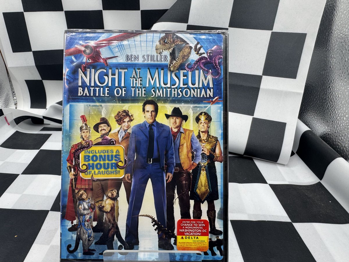 WilliamJGraham's tweet image. Check out Night at the Museum: Battle of the Smithsonian (DVD, 2009) ebay.us/m/cQkc4J #eBay via @eBay 
"Night at the Museum: Battle of the Smithsonian" is a comedy movie directed by Shawn Levy and starring Ben Stiller. The DVD includes an NTSC video format with a 16:9
