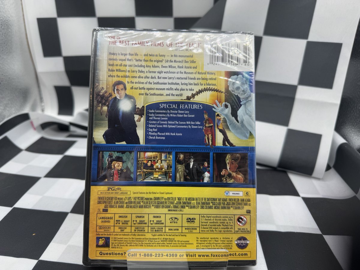 WilliamJGraham's tweet image. Check out Night at the Museum: Battle of the Smithsonian (DVD, 2009) ebay.us/m/cQkc4J #eBay via @eBay 
"Night at the Museum: Battle of the Smithsonian" is a comedy movie directed by Shawn Levy and starring Ben Stiller. The DVD includes an NTSC video format with a 16:9