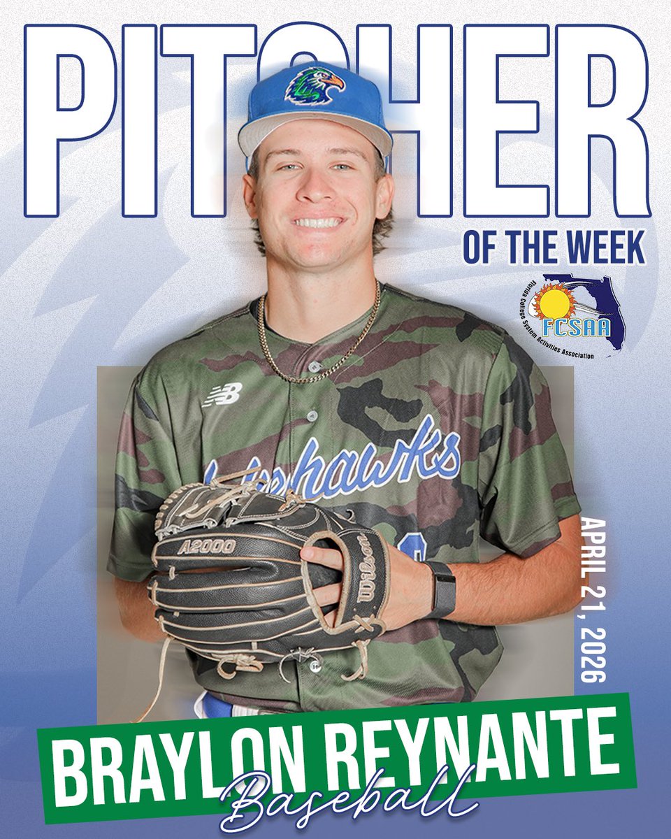 Congrats to Braylon Reynante for being named the FCSAA Baseball Pitcher of the Week! 🤘

Last week, Braylon pitched game 3 of the South Florida State series. He threw 6 innings and struck out five 

#WingsUp