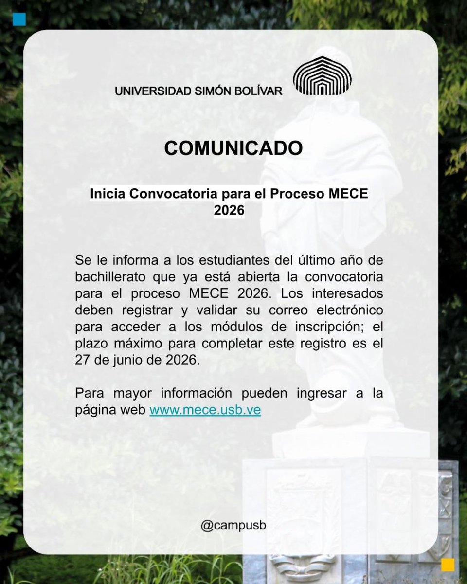Universidad Simón Bolívar tweet media