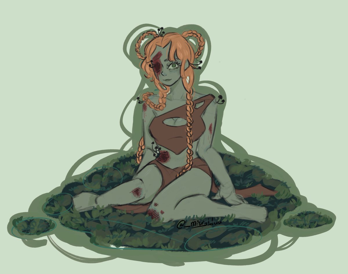 _Mistybluu's tweet image. “What?! She’s back from the dead?!!”

#arttwt #fantasycharacter #OC