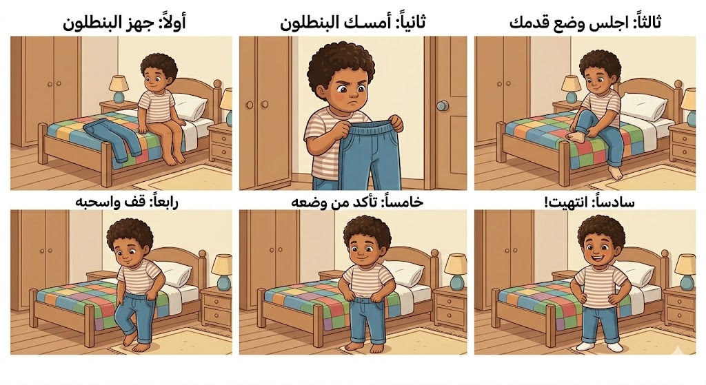 WalaaTawfik17's tweet photo. خطوة بخطوة.. نحو الاستقلال...
سحر "تحليل المهارة" (Task Analysis)

أعزائي أولياء الأمور، أعلم أن رؤية طفلكم وهو يعتمد على نفسه في أبسط تفاصيل يومه هي "الحلم الأكبر".
 وقد تبدو مهارات رعاية الذات (مثل غسل اليدين أو ارتداء الملابس) جبلًا صعب التسلق لطفل التوحد، لكن السر يكمن في تقسيم هذا الجبل إلى أحجار ��غيرة!

 ما هو "تحليل المهارة" (Task Analysis)؟
هو ببساطة تحويل المهارة الكبيرة والمعقدة إلى خطوات صغيرة جدًا ومتسلسلة، لدرجة لا يمكن للطفل أن يخطئ فيها.
 نحن لا نعلم الطفل "غسل اليدين" ككتلة واحدة، بل نعلمه "فتح الصنبور" كخطوة مستقلة أولًا.

 لماذا هو "مفتاح السحر" ��طفلك؟🗝️
✨️يقلل الإحباط:
عندما تكون الخطوة صغيرة، ينجح الطفل سريعًا، مما يرفع ثقته بنفسه.

✨️يناسب التفكير البصري: 
أطفال التوحد يبرعون في تعلم التفاصيل الواضحة والمحددة.
وضوح التوقعات:
 يعرف الطفل تمامًا ما هي البداية وما هي النهاية.

 مثال عملي:
 مهارة غسل اليدين 🧼
بدلاً من قول "اغسل يديك"، نقسمها إلى:
1.  فتح صنبور الماء.
2.  بلل اليدين بالماء.
3.  ضغط علبة الصابون مرة واحدة.
4.  فرك اليدين معًا.
5.  شطف اليدين من الصابون.
6.  إغلاق الصنبور.
7.  تجفيف اليدين بالمنشفة.

 يمكنك تصوير طفلك وهو يؤدي كل خطوة، وطباعة الصور ووضعها أمام المغسلة كـ "جدول بصري" يساعده على التذكر!

 أمثلة أخرى لمهارات يمكنك البدء بها اليوم:
👕🦷

ارتداء القميص:
 إدخال الرأس ⬅️ إدخال اليد اليمنى ⬅️ إدخال اليد اليسرى ⬅️ سحب القميص للأسفل. 
تنظيف الأسنان:
 إمساك الفرشاة ⬅️ وضع المعجون ⬅️ تحريكها يميناً/يساراً ⬅️ المضمضة. 

 كيف تبدأ كأب/أم؟ 👨‍👩‍👧‍👦
1. اختر مهارة واحدة يحتاجها طفلك حالياً.
2. جربها بنفسك وببطء شديد، واكتب كل حركة تقوم بها مهما كانت بسيطة.
3. ابدأ بالتدريب، وكافئ طفلك بمعزز قوي بعد إنجاز كل "خطوة صغيرة".

وتذكروا دائماً:
 التقدم البسيط اليوم هو استقلال كبير غداً.
 طفلك يستطيع، فقط يحتاج منا أن نمهد له الطريق بخطوات تناسب قدراته. 💙

#توحد #اضطراب_طيف_التوحد #توعية #رعاية_الذات #تحليل_المهام #أبطال_التوحد