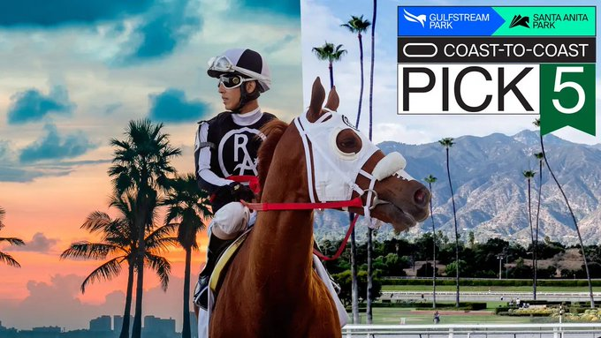 Quigleys_Corner's tweet image. The races for the $1 Coast to Coast P5 (with 15% takeout) for Friday, 4/24 have been announced:         

- GP R8 (approx. post 4:36 pm ET/1:36 pm PT)     
- SA R3    
- GP R9    
- SA R4   
- SA R5          

#CoastToCoast