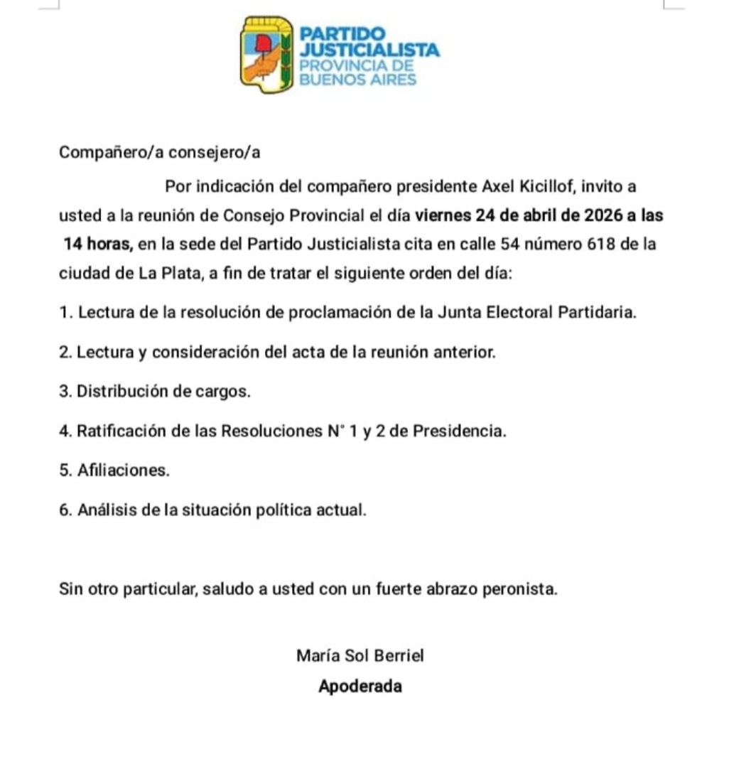 Kicillof va a asumir formalmente al PJ bonaerense con una reunión del Consejo del partido

Llega en medio de la interna que viene renaciendo en el peronismo

Este viernes en La Plata

Saludos